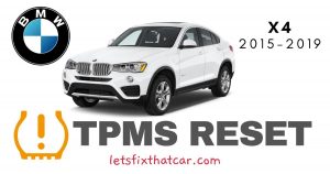 TPMS Reset-BMW X4 2015-2019 Tire Pressure Sensor