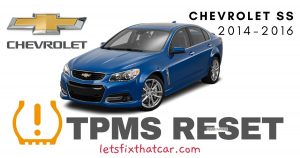 TPMS Reset-Chevrolet SS 2014-2016 Tire Pressure Sensor