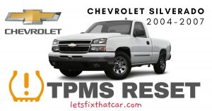 TPMS Reset-Chevrolet Silverado 2004-2007 Tire Pressure Sensor