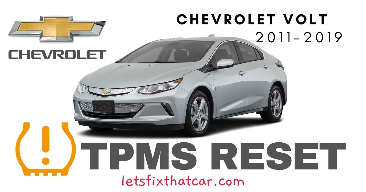 TPMS Reset-Chevrolet Volt 2011 - 2019 Tire Pressure Sensor