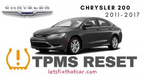 TPMS Reset-Chrysler 200 2011-2017 Tire Pressure Sensor