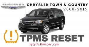TPMS Reset-Chrysler Town & Country 2008-2016 Tire Pressure Sensor