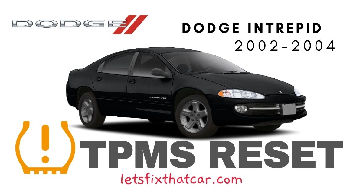 TPMS Reset-Dodge Intrepid 2002-2004 Tire Pressure Sensor
