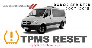 TPMS Reset-Dodge Sprinter 2007-2013 Tire Pressure Sensor