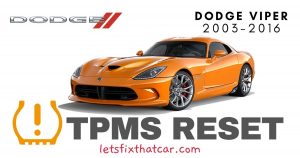 TPMS Reset-Dodge Viper 2003-2016 Tire Pressure Sensor