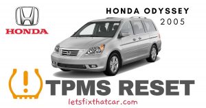 TPMS Reset-Honda Odyssey 2005 Tire Pressure Sensor