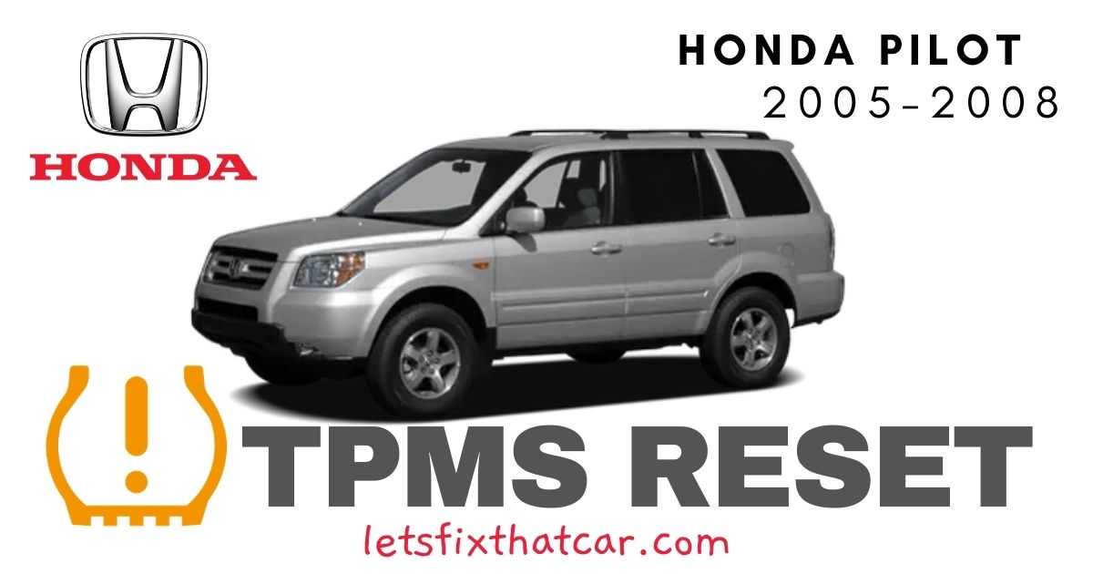 TPMS Reset-Honda Pilot 2005-2008 Tire Pressure Sensor