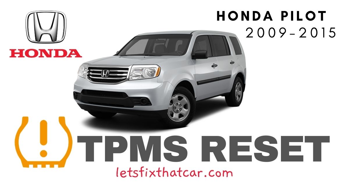 TPMS Reset-Honda Pilot 2009-2015 Tire Pressure Sensor