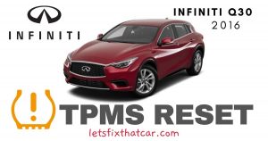 TPMS Reset-Infiniti Q30 2016 Tire Pressure Sensor