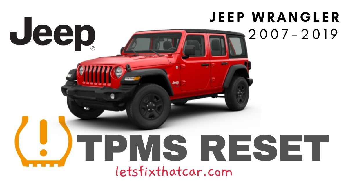 TPMS Reset-Jeep Wrangler 2007-2019 Tire Pressure Sensor