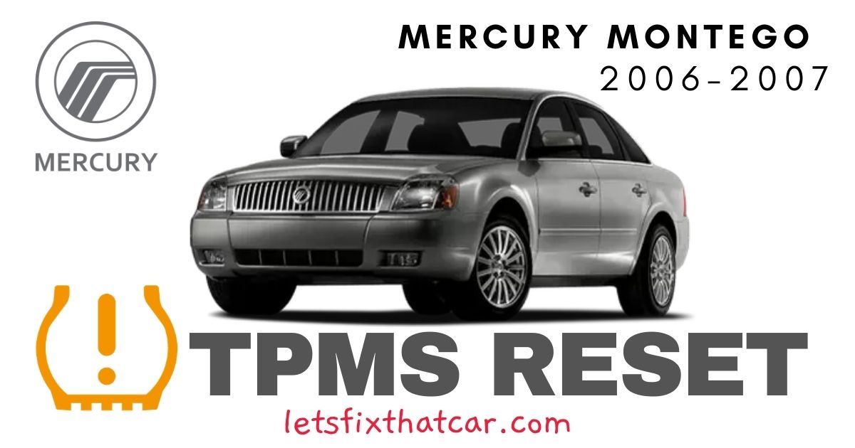 TPMS Reset-Mercury Montego 2006-2007 Tire Pressure Sensor