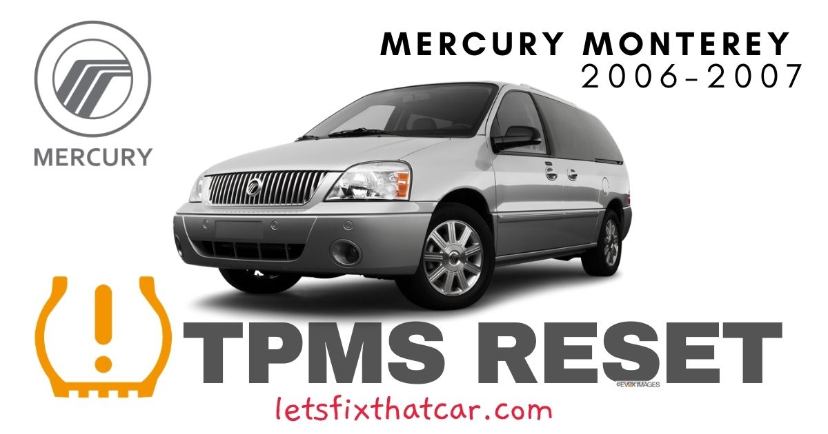 TPMS Reset-Mercury Monterey 2006-2007 Tire Pressure Sensor
