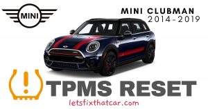 TPMS Reset-Mini Clubman 2014-2019 Tire Pressure Sensor
