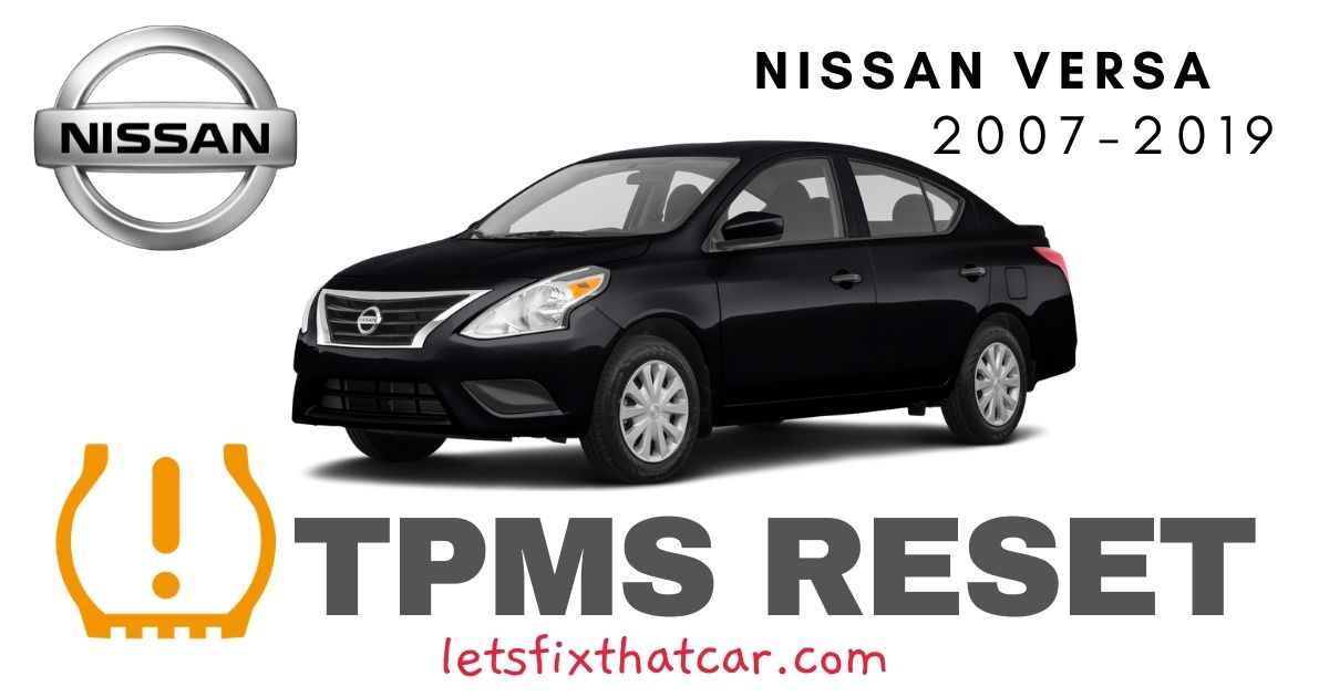 TPMS Reset-Nissan Versa 2007-2019 Tire Pressure Sensor