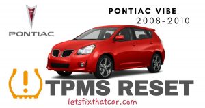 TPMS Reset-Pontiac Vibe 2008-2010 Tire Pressure Sensor