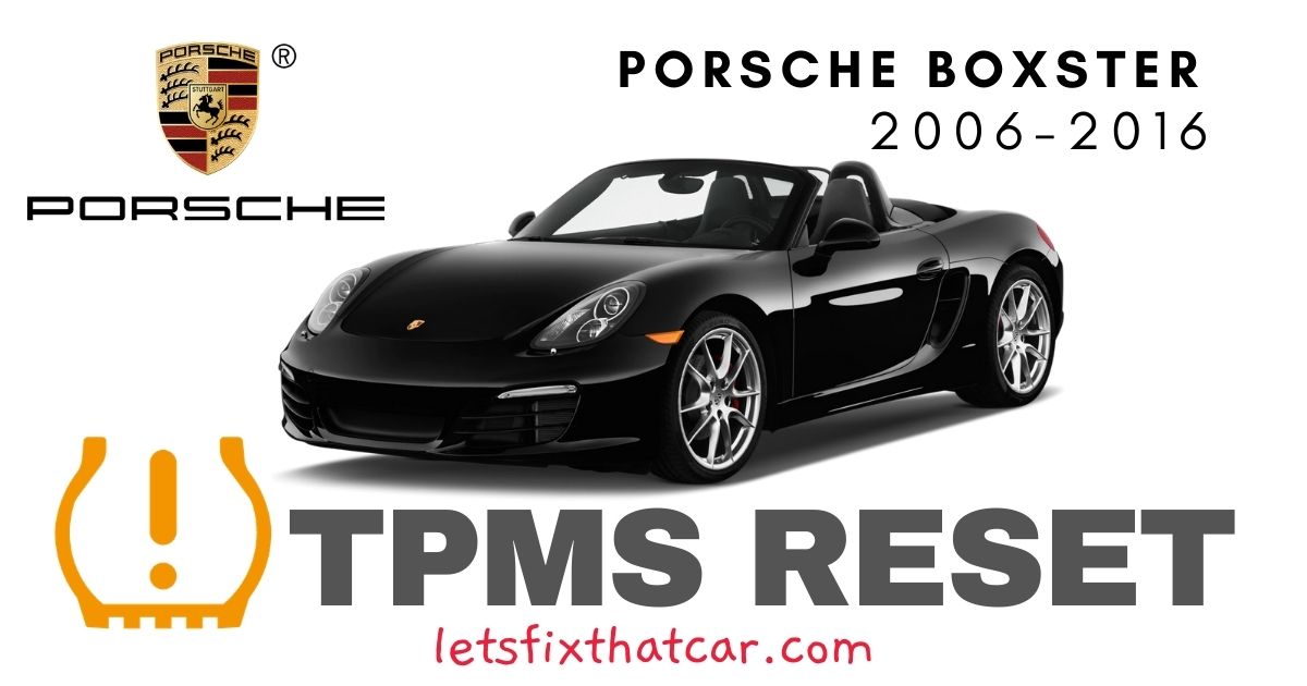 TPMS Reset-Porsche Boxster 2006-2016 Tire Pressure Sensor