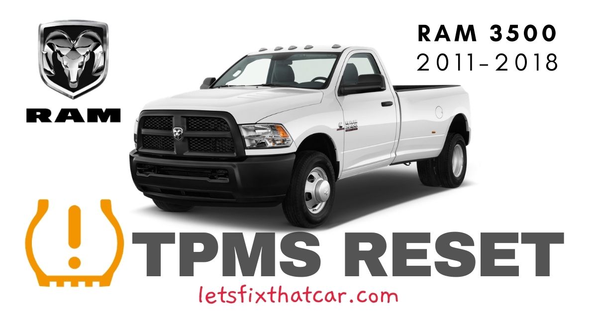 TPMS Reset-RAM 3500 2011-2018 Tire Pressure Sensor