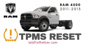 TPMS Reset-RAM 4500 2011-2013 Tire Pressure Sensor