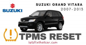 TPMS Reset-Suzuki Grand Vitara 2007-2013 Tire Pressure Sensor