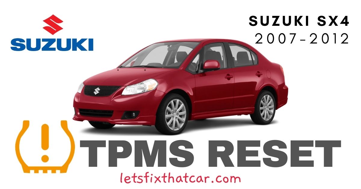TPMS Reset-Suzuki SX4 2007-2012 Tire Pressure Sensor