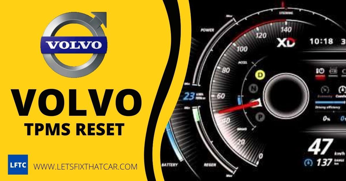 Volvo TPMS Reset