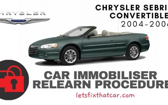 Key Programming Chrysler Sebring Convertible 2004-2006