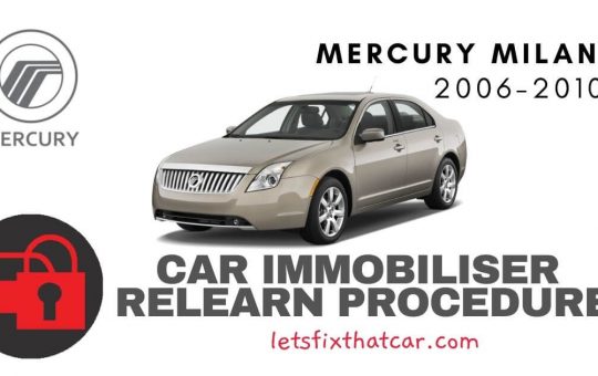 Key Programming Mercury Milan 2006-2010