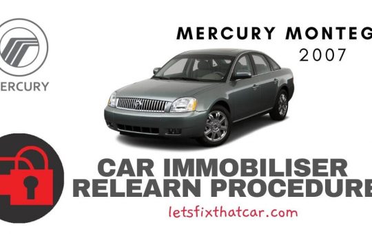 Key Programming Mercury Montego 2007