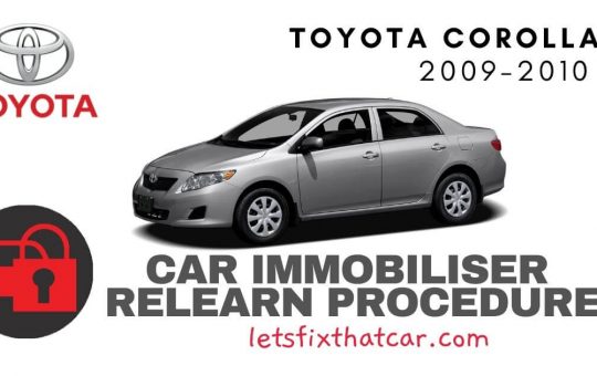 Key Programming Toyota Corolla 2009-2010