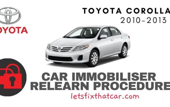 Key Programming Toyota Corolla 2010-2013