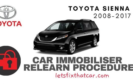 Key Programming Toyota Sienna 2008-2017